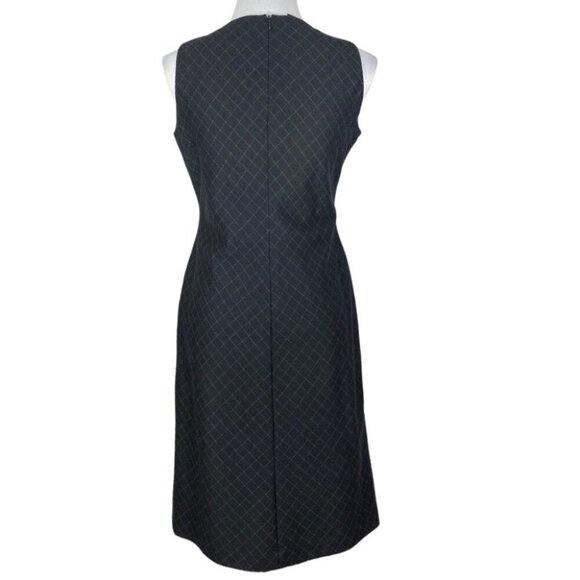 Lauren Ralph Lauren Women's Gray Diamond Print Luxury Wool Sheath Dress 6/C38.5 - Picture 7 of 8